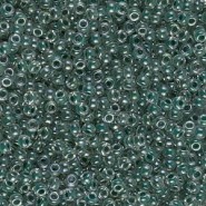 Miyuki seed beads 11/0 - Forest green lined crystal 11-217